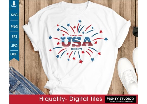 American Fire Work Svg for Graphics and Crafts