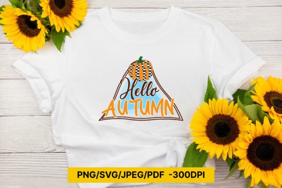 Hello Autumn Sublimation PNG, SVG: Graphics for Fall Crafts