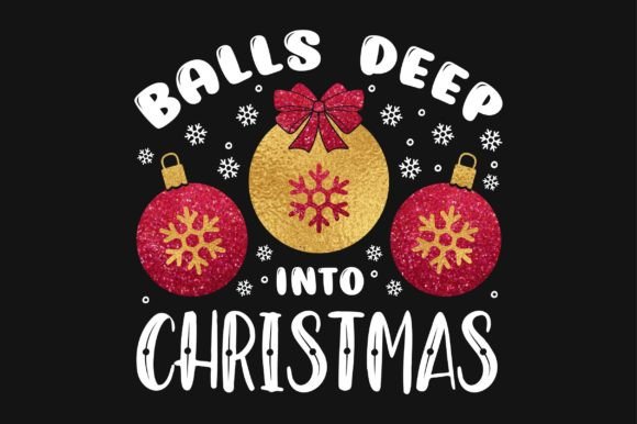 Merry Christmas Balls SVG Vector T-shirt: Graphics for Crafts & Branding