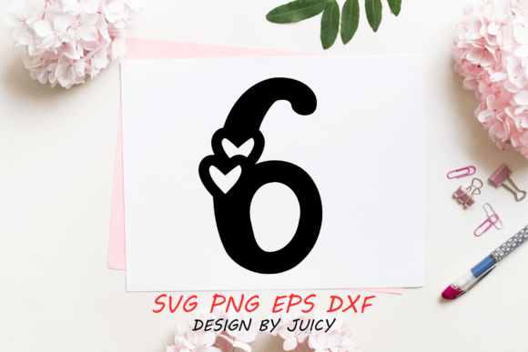 Number with Hearts 6 SVG: Graphics & Crafts Review
