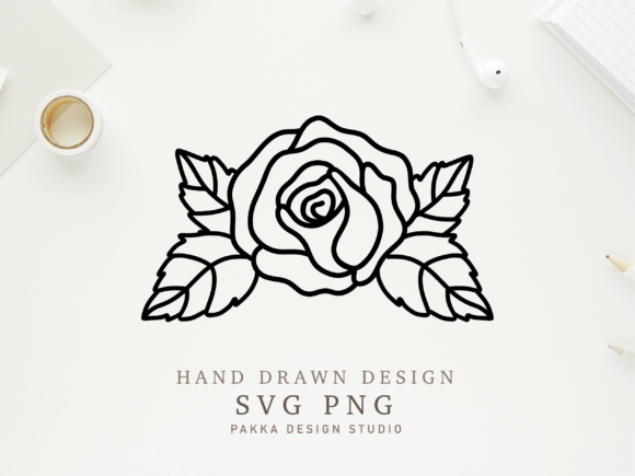 Red Rose Outline Svg Clip Art Png